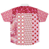 Gypsy Beat Pink Patchwork Short Sleeve Button Down Shirt Short Sleeve Button Down Shirt - Thathoodyshop