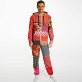 Tokyo Nights Asian Floral Patchwork Unisex Romper Jumpsuit - Thathoodyshop