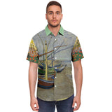 Gone Sailing S/S Button Down Shirt Short Sleeve Button Down Shirt - AOP - Thathoodyshop