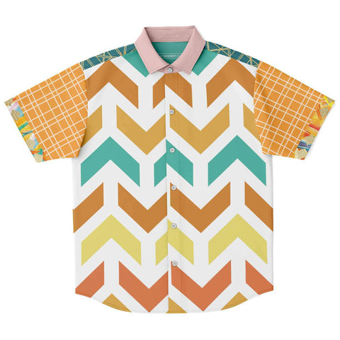 Daybreak S/S Button Down Shirt Short Sleeve Button Down Shirt - AOP - Thathoodyshop