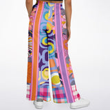Mercury Retrograde Floral Plaid Bellbottoms Flare Leg Pants - Thathoodyshop