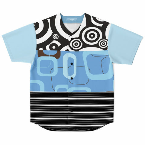 Pacific Palisades Patchwork Button Front Jersey Baseball Jersey - Thathoodyshop