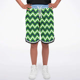 Green Par 4 Basketball Shorts Basketball Short Rib - AOP - Thathoodyshop