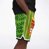 The Tiki God Basketball Shorts Basketball Short Rib - AOP - Thathoodyshop