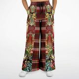 English Rose Plaid Stretchy Phat Bellbottoms Bellbottoms - Thathoodyshop