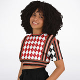 Argyle Me This Cropped Sweater Crop Top - Thathoodyshop