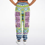 Kaleido-Scape Purple Plaid Cargo Sweats Cargo Sweatpants - Thathoodyshop