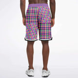 Mercury Retrograde Polka Plaid Basketball Shorts Basketball Shorts - Thathoodyshop