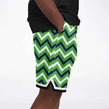 Green Par 4 Basketball Shorts Basketball Short Rib - AOP - Thathoodyshop