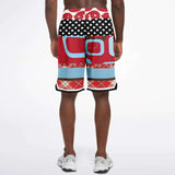 Red Pacific Palisades Basketball Shorts Basketball Shorts - Thathoodyshop