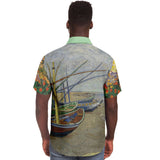 Gone Sailing S/S Button Down Shirt Short Sleeve Button Down Shirt - AOP - Thathoodyshop