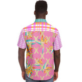 Pink Passion S/S Button Down Shirt Short Sleeve Button Down Shirt - AOP - Thathoodyshop