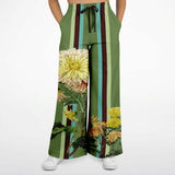 Green Caravan Striped Flare Leg Joggers Bellbottoms - Thathoodyshop