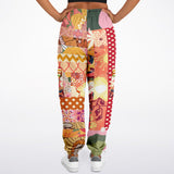 Yogananda Floral Patchwork Unisex Fleece Joggers Cargo Sweatpants - Thathoodyshop