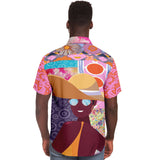 Bahama Mama Patchwork Plaid Floral Short Sleeve Button Down Shirt Short Sleeve Button Down Shirt - Thathoodyshop