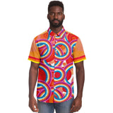 Solar Flare S/S Button Down Shirt Short Sleeve Button Down Shirt - AOP - Thathoodyshop