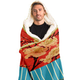 Sukiyaki Sherpa Fleece Hooded Blanket (3 Size Options) Hooded Blanket - AOP - Thathoodyshop