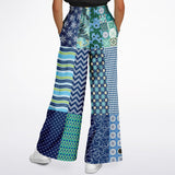 Mykonos Floral Patchwork Stretchy Phat Bellbottoms Wide Leg Pants - Thathoodyshop