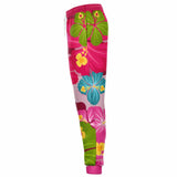Pink Hawaiian Camo Fleece Joggers Joggers - Thathoodyshop