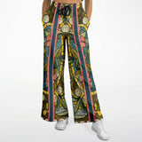 Blue Mosaic Flare Leg Joggers Bellbottoms - Thathoodyshop