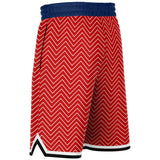 Red Par 4 Basketball Shorts Basketball Short Rib - AOP - Thathoodyshop