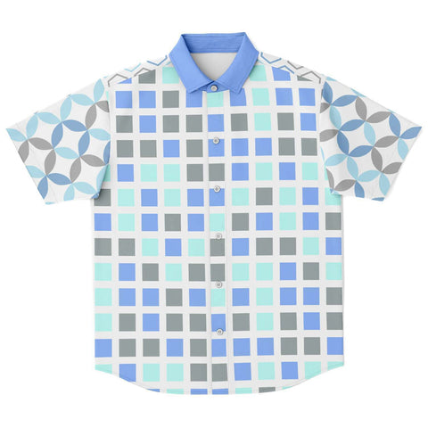Blue Skies Ahead S/S Button Down Shirt Short Sleeve Button Down Shirt - AOP - Thathoodyshop