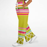 Hello Janis! Circus Stripe Eco-Poly Stretchy Phat Bellbottoms Athletic Flare Jogger - AOP - Thathoodyshop