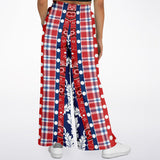 Liberty Bell Plaid Patchwork Stripe Stretchy Phat Bellbottoms Wide Leg Pants - Thathoodyshop