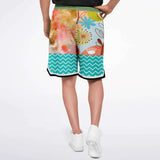 Pleasure Point Basketball Shorts Basketball Short Rib - AOP - Thathoodyshop