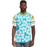 Hawaiian Tropic S/S Button Down Shirt Short Sleeve Button Down Shirt - AOP - Thathoodyshop