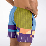 Hampton Plaid Dunkies Swim Trunks Men - AOP - Thathoodyshop