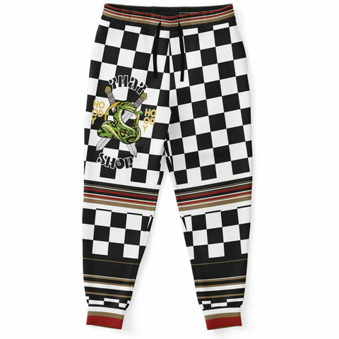 THS Snake Bite Checkmate Fleece Joggers Fashion Jogger - AOP - Thathoodyshop