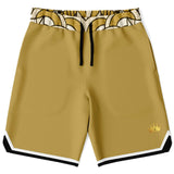 Brown Amarillo Basketball Shorts Basketball Short Rib - AOP - Thathoodyshop