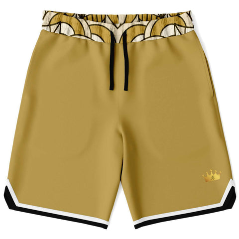 Brown Amarillo Basketball Shorts Basketball Short Rib - AOP - Thathoodyshop