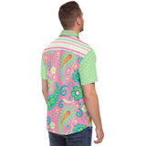 Paisley Park S/S Button Down Shirt Short Sleeve Button Down Shirt - AOP - Thathoodyshop