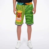 The Tiki God Basketball Shorts Basketball Short Rib - AOP - Thathoodyshop