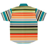 Dance Steps Striped Short Sleeve Button Down Shirt Short Sleeve Button Down Shirt - Thathoodyshop