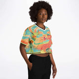 The Koi Dragon Crop Jersey Cropped Jersey - Thathoodyshop