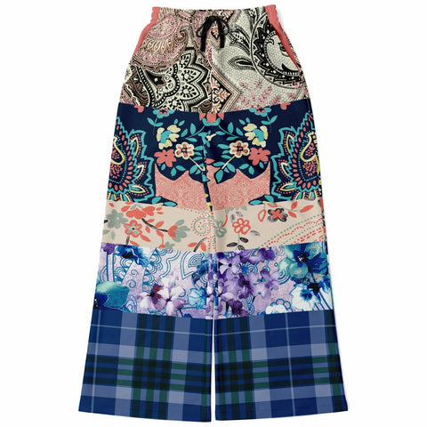 Dolores Park Paisley Plaid Bellbottoms Flare Leg Pants - Thathoodyshop