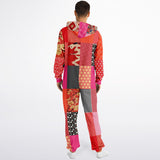 Tokyo Nights Asian Floral Patchwork Unisex Romper Jumpsuit - Thathoodyshop