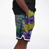 Royal Peacock Basketball Shorts Basketball Short Rib - AOP - Thathoodyshop