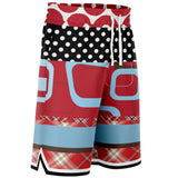 Red Pacific Palisades Basketball Shorts Basketball Shorts - Thathoodyshop