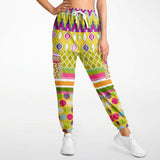 Hello Janis! Circus Patchwork Unisex Fleece Cargo Sweats Cargo Sweatpants - Thathoodyshop