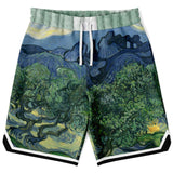 Midnight Moon Basketball Shorts Basketball Short Rib - AOP - Thathoodyshop