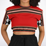 Gold Line Red Cropped Sweater Cropped Sweater - Thathoodyshop
