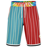 Rainbow Swirl Basketball Shorts Basketball Short Rib - AOP - Thathoodyshop