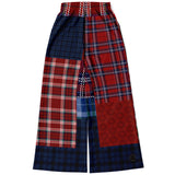 Yankee Doodle Plaid Patchwork Bellbottoms Flare Leg Pants - Thathoodyshop