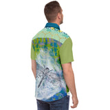 Dragonfly Abstract Print Button Down Shirt Short Sleeve Button Down Shirt - Thathoodyshop