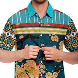 Cheery-Cherry S/S Button Down Shirt Short Sleeve Button Down Shirt - AOP - Thathoodyshop