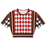 Argyle Me This Cropped Sweater Crop Top - Thathoodyshop